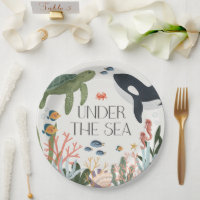 Sous le Baby shower de mer ou le décor de table d'