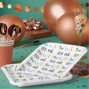 Assiettes En Carton Soyez idiot, c'est bien des plaques papier