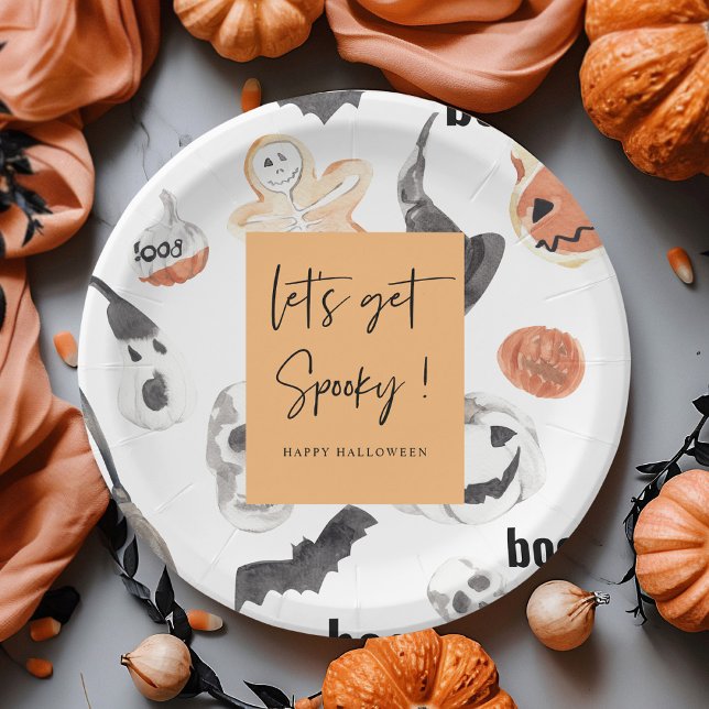 Assiettes En Carton Soyons Éffrayants | Parti Halloween (Créateur téléchargé)