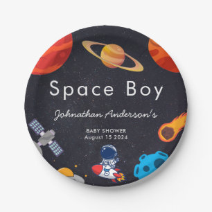 Assiettes En Carton Space Boy Planets mignon Baby shower astronaute