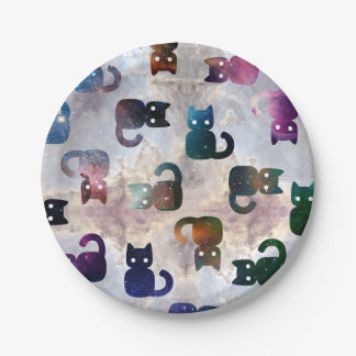 Assiettes En Carton Space Cats Cute Cat