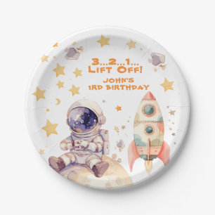 Assiettes En Carton Space Stars & Astronauts Anniversaire de enfant