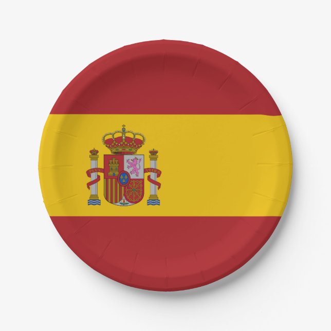 Assiettes En Carton Spain Flag (Devant)