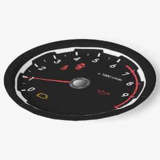 Assiettes En Carton Speedometer - Louveur de voiture Tachomètre