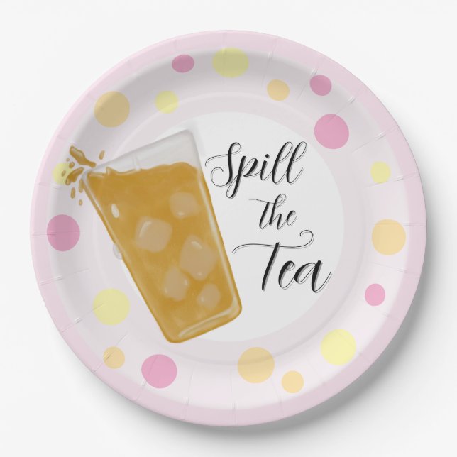Assiettes En Carton Spill the Tea Party Plates (Devant)