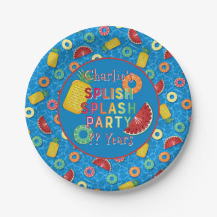 Assiettes En Carton Splish Splash Party l Piscine Anniversaire l Soins