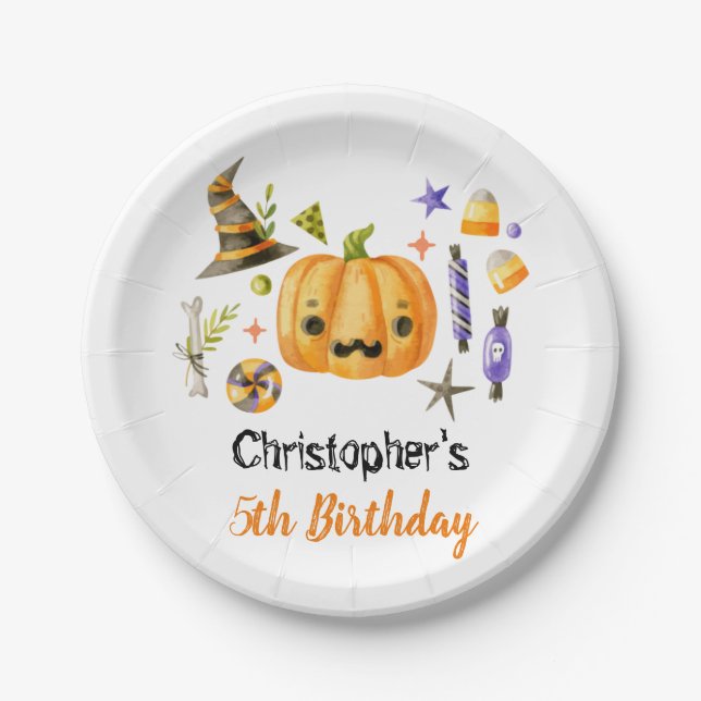 Assiettes En Carton Spooktacular Halloween Bash Parti Anniversaire de  (Devant)