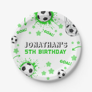 Assiettes En Carton Sports Enfants Football fête d'anniversaire
