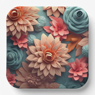 Assiettes en carton Spring Petal