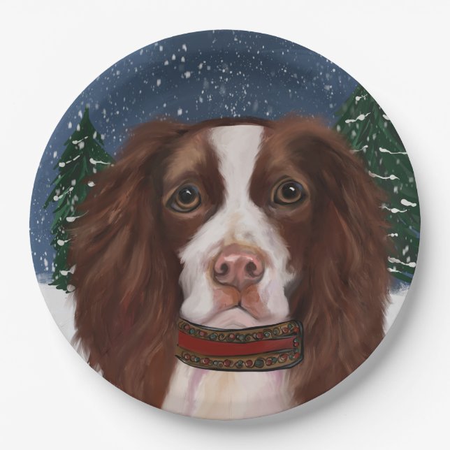 ASSIETTES EN CARTON SPRINGER SPANIEL ANGLAIS          (Devant)