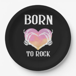 Assiettes En Carton Squelette Mains Graphisme Coeur Pour Classique