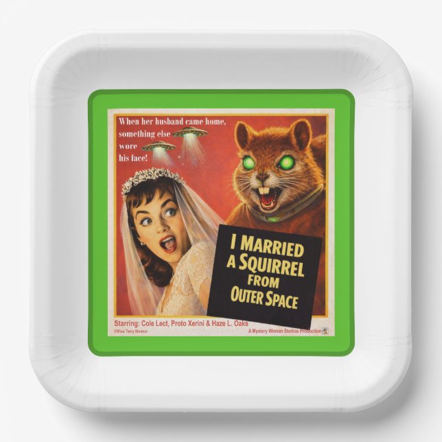 Assiettes En Carton Squirrel from Outer Space (Recto)