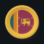 Assiettes En Carton Sri Lanka Flag<br><div class="desc">Patriotic flag of Sri Lanka.</div>