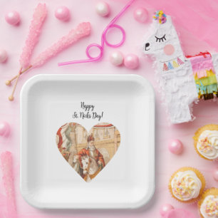 Assiettes En Carton St. Nicholas Heart Sinterklaas St. Nick's Day
