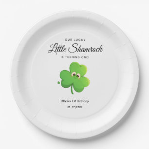 Assiettes En Carton St Patrick's Day Clover 1er anniversaire