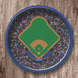 Assiettes En Carton Stade De Baseball En Haut