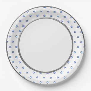 Assiettes En Carton Star bleue de David Silver Ring Trim