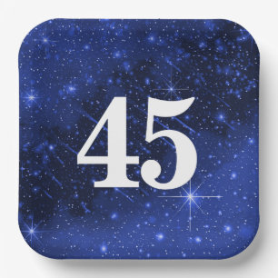 Assiettes En Carton Star Galaxy pour la fête du 45e anniversaire