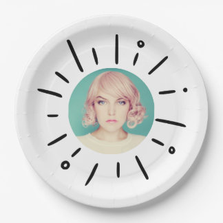 Assiettes En Carton STARBURST | Simple Round Fun Custom Photo