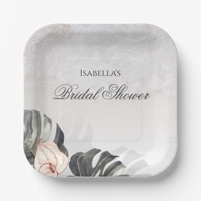 Assiettes En Carton Starfish and Shells Fête des mariées de plage trop (Recto)