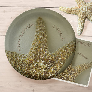 Assiettes En Carton Starfish Coastal Photographie personnalisable