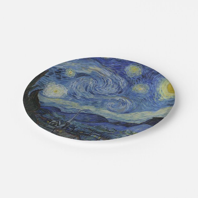 Assiettes En Carton Starry Night Vincent van Gogh (Angle)