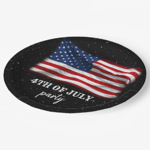 Assiettes En Carton Stars Stripes Drapeau américain patriotique 4 juil