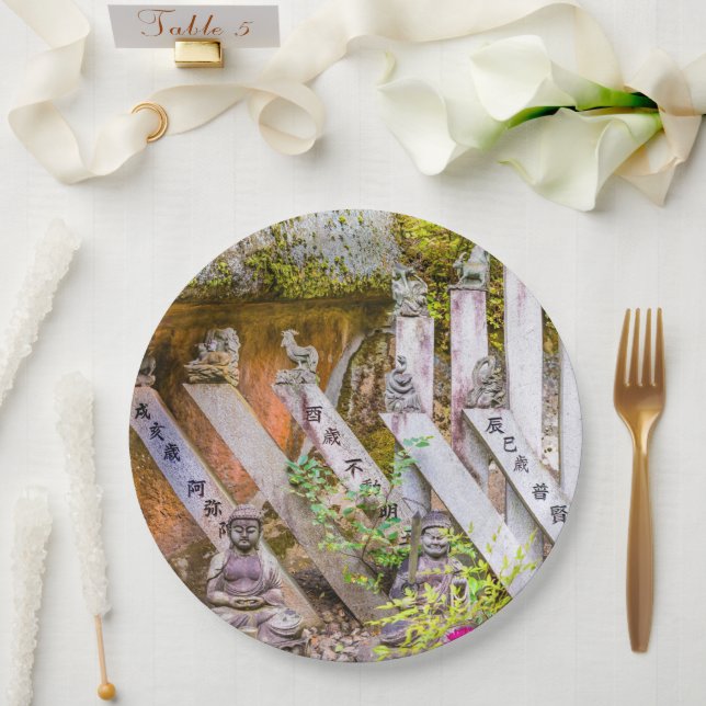 Assiettes En Carton Statues de bouddha au temple Senko-ji (Mariage)