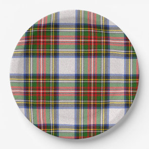 Assiettes En Carton Stewart Royal Dress Plaid Scottish Motif