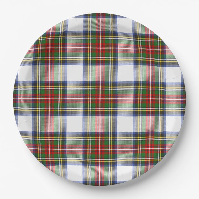 Assiettes En Carton Stewart Royal Robe Plaid Scottish Symétrie (Devant)