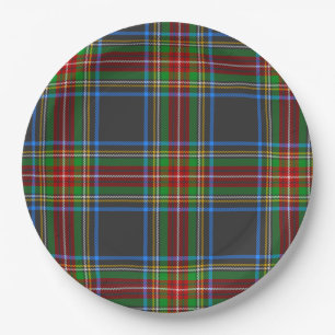Assiettes En Carton Stewart Stuart Black Clan Tartan