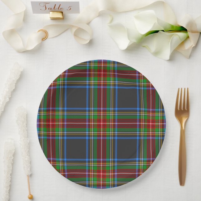 Assiettes En Carton Stewart Stuart Clan Tartan Plaid (Mariage)