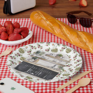 Assiettes En Carton Stock de la cuisine   Fête des mariées personnalis