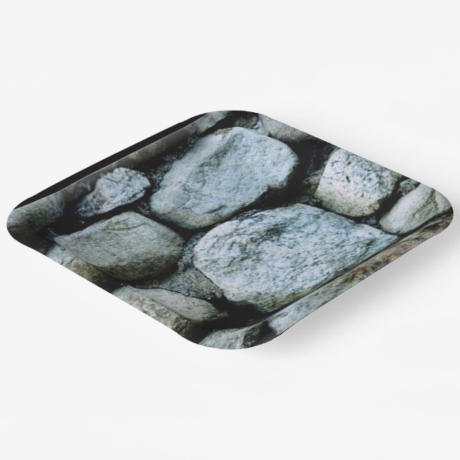 Assiettes En Carton Stone Rocks Nature Photographie Art (Angulaire)