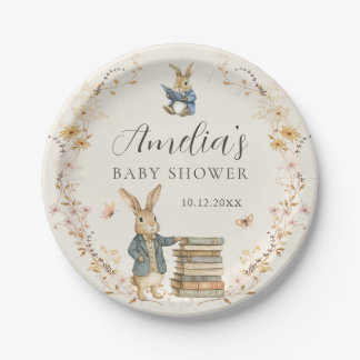 Assiettes En Carton Storybook New Chapter Baby Shower Paper Plates