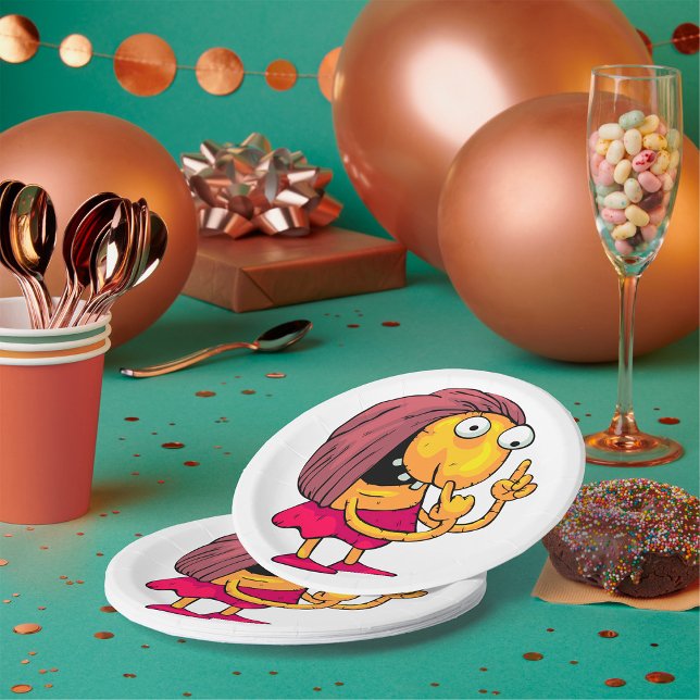 Assiettes En Carton Strange Woman Paper Plates (Créateur téléchargé)