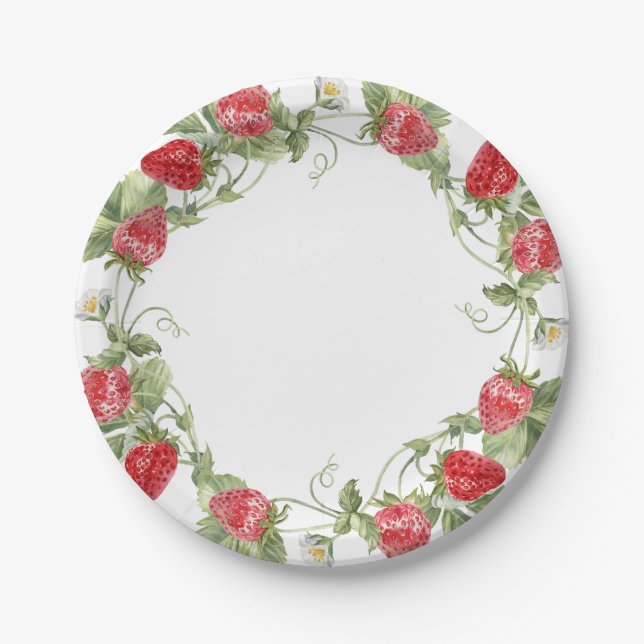 Assiettes En Carton Strawberry Red (Devant)