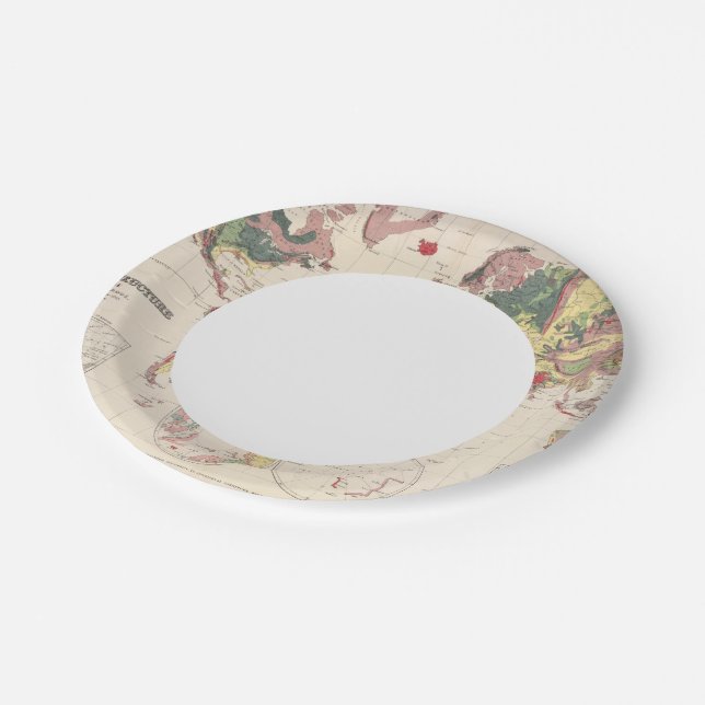 Assiettes En Carton Structure géologique du globe (Angle)