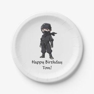 Assiettes En Carton Style Anime Ninja Guerriers Garçons Fête d'anniver
