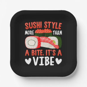 Assiettes En Carton Style de sushi plus qu'une bouchée