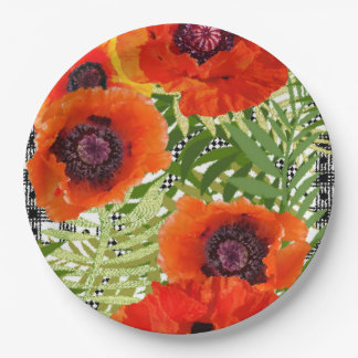 Assiettes En Carton Style Poppy oriental