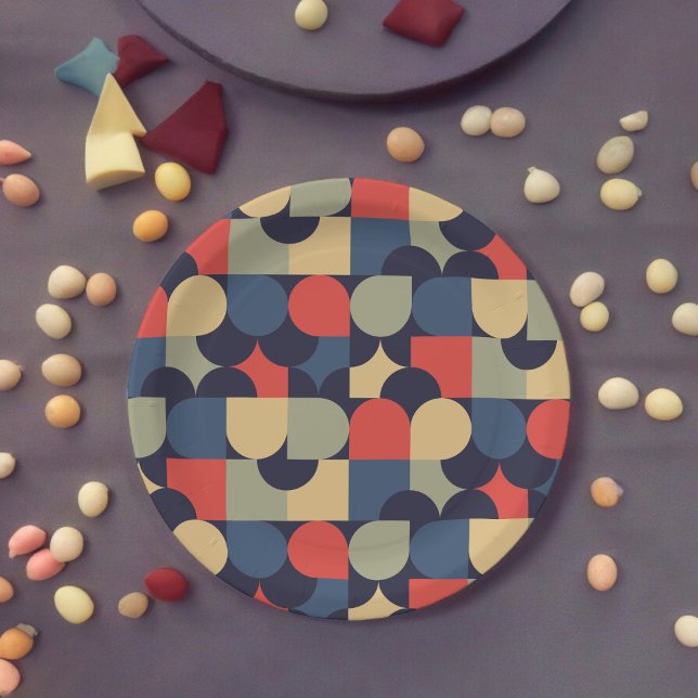 Assiettes En Carton Style traditionnel (vintage retro theme,birthday,wedding,baby shower,special occasion event paper plate party supplies)