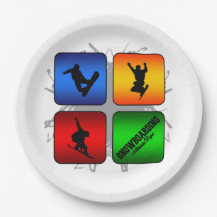 Assiettes En Carton Style urbain de snowboarding extraordinaire