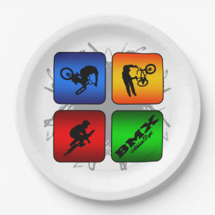 Assiettes En Carton Style urbain stupéfiant de BMX