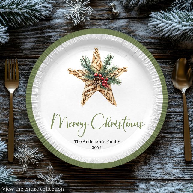 Assiettes En Carton Stylish Bohemian Neutral Colors Holiday Plates (Stylish Bohemian Neutral Colors Holiday Plates)