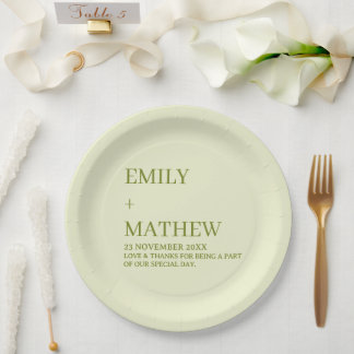 ASSIETTES EN CARTON STYLISH MODERN CUSTOMIZED ELEGANT CLASSIC WEDDING 