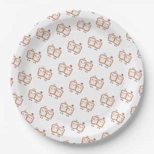 Assiettes En Carton Sucettes Guimauve Kawaii S'mores