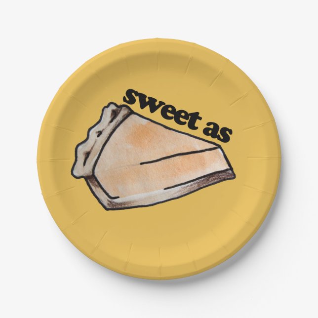 Assiettes En Carton Sucré comme tarte citrouille Thanksgiving dîner (Devant)