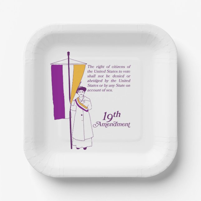 Assiettes En Carton Suffrage féminin (Recto)