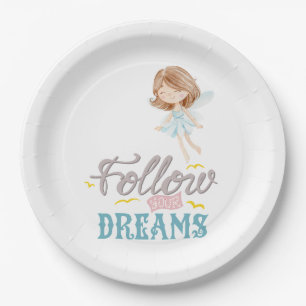 Assiettes En Carton Suivez vos rêves Fairy